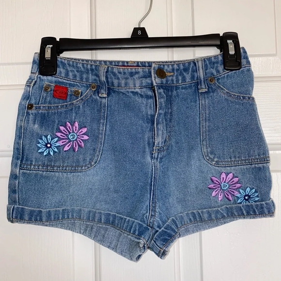 Let me b Other - Let Me B. Vintage Floral Embroidered Jean Shorts